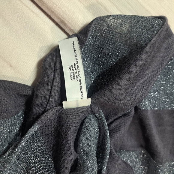 Ann Taylor LOFT Metallic Striped Infinity Scarf - Picture 7 of 12